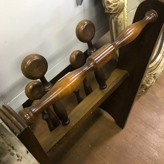 万代店　スリッパラック　スリッパ収納　レトロ　木製の画像