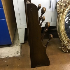 万代店　スリッパラック　スリッパ収納　レトロ　木製の画像