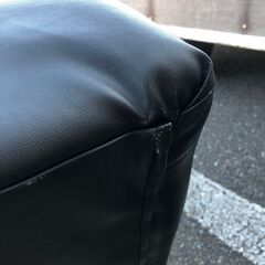 【コンテナ保管】ソファベッド ラルグ  LARG ブラック 2人掛けソファ 合成皮革 クッション1個 参考価格66,728円【送料に設置費込み】🚚自社配送時💳代引き可🚚(現金、クレジット、スマホ決済対応)の画像