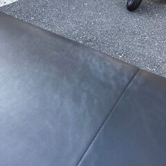 【コンテナ保管】ソファベッド ラルグ  LARG ブラック 2人掛けソファ 合成皮革 クッション1個 参考価格66,728円【送料に設置費込み】🚚自社配送時💳代引き可🚚(現金、クレジット、スマホ決済対応)の画像