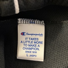 A2511-227 Champion トラックパンツ 白ライン Lサイズ ウエストゴム 使用感有りの画像