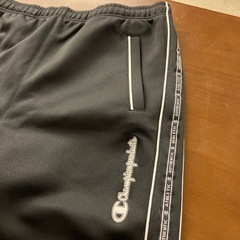 A2511-227 Champion トラックパンツ 白ライン Lサイズ ウエストゴム 使用感有りの画像