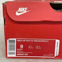 NIKE AIR MAX 95 SNEAKERBOOT 27.0cm ナイキ エアマックス95 スニーカーブーツ 箱付 状態良好 ブラック スニーカー Y2413の画像