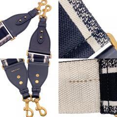 クリスチャンディオール Christian Dior ショルダーストラップ エンブロイダリー ロゴ ジャガード ホワイトの画像