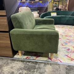 2Pソファ　グリーン　コーデュロイの画像