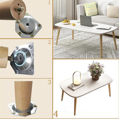 【美品】北欧風 座卓 ローテーブル 組み立て簡単 脚着脱可 の画像