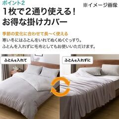 新品！ニトリ 毛布にもなる掛けふとんカバー セミダブル Nウォーム  170cm×210cm N-warm Superの画像