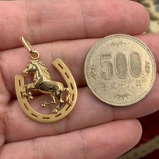 K18 馬蹄トップ　ホースシュートップ　4.7g