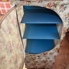 レトロポップ　花柄棚　当時物　難あり　ジャンクの画像