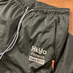 A2511-228 H&Yo Fitness トレーニングパンツ XLサイズ ブラック サウナスーツ ジョガーパンツ パンツのみ 中古美品  の画像