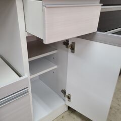 J1800【リユースのサカイ柏店】ワールドナショナル　キッチンボード　STG-55A　ホワイト　クリーニング済　の画像