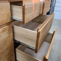 J1801【リユースのサカイ柏店】NITORI　ニトリ　キッチンボード　アルナス3　105KB　ライトブラウン　クリーニング済　の画像