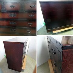 引き出し箪笥 / 民芸家具 / 鉄金具 / 和モダン / 整理箪笥 / 4段6杯☆札幌市限定配送OR札幌市白石区/店頭お引き取り歓迎/倉庫保管の画像