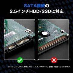 外付けハードディスクケース 2.5インチ HDD/SSD対応 USB3.0 高速転送 電源不要 薄型 軽量 ポータブル ケース 最大6TB対応 Windows Mac テレビ録画対応 簡単装着の画像