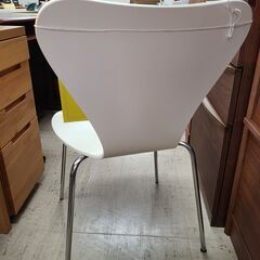 J1802【リユースのサカイ柏店】ダイニングチェア　ホワイト　クリーニング済　の画像