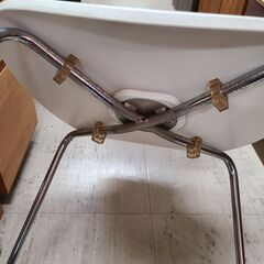 J1802【リユースのサカイ柏店】ダイニングチェア　ホワイト　クリーニング済　の画像