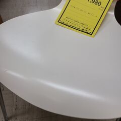 J1802【リユースのサカイ柏店】ダイニングチェア　ホワイト　クリーニング済　の画像