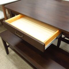新品アウトレット品 ダイニング４点セット T-140DBR 引き出し付 G-2480の画像
