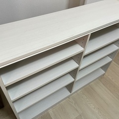 フリーラック 本棚 ホワイトオーク SHIRAI製 タナリオ TNL99117WL (幅117 × 奥行29 × 高さ90 cm)の画像