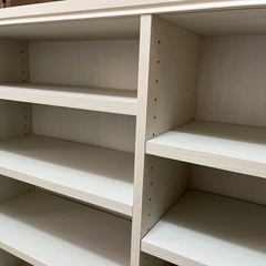 フリーラック 本棚 ホワイトオーク SHIRAI製 タナリオ TNL99117WL (幅117 × 奥行29 × 高さ90 cm)の画像