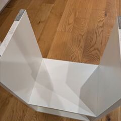 サイドテーブル　ナイトテーブル　棚　白　木製の画像