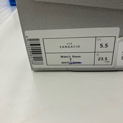 ★ジモティー割引10%★スニーカー 23.5cm via SANGACIO ホワイト《リサイクルショップドリーム次屋店》☆尼崎市若王寺☆