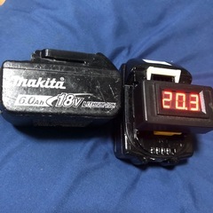 ④マキタ18v、純正バッテリーBL1860B、中古美品、２個の画像