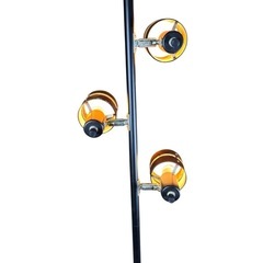 ニトリ 3灯フロアランプ／間接照明／ウッドリングデザインの画像