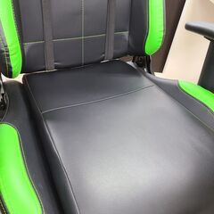 J1804【リユースのサカイ柏店】ゲーミングチェア　GTRACING　ブラック/グリーン　クリーニング済　の画像