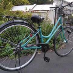 ２７インチの自転車です。ＬＥＤオートライト、前後タイヤ新品交換済みです。の画像