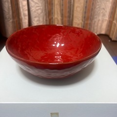 未使用❗️M STYLE イタリア　ミヤザキ食器 赤いボウルと小鉢セットの画像