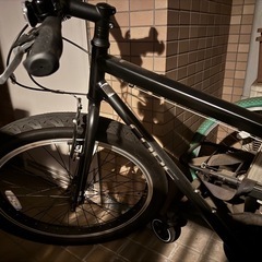 【美品】3.0メガファットバイク 自転車 26インチ 6段ギア CORE FAT CROSS WOOD 430mm低床フレームの画像