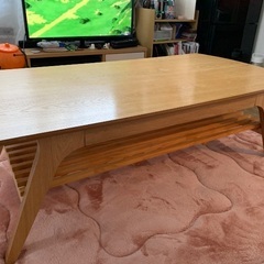 引き出し、すのこ台付きローテーブルの画像