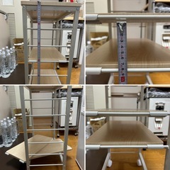 【譲り先が決まりました】【無料】棚が動かせる キッチンワゴン 幅30 奥行56 高さ70cm MMG-7030C 山善 YAMAZENの画像