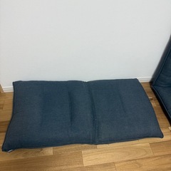 デニム調　座椅子　2セット　の画像