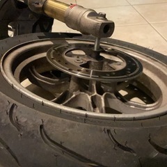 スズキ インチアップZZ フロントフォーク　ステム　ホイール　タイヤセットの画像