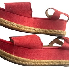 GU フリルサンダル レディース XLサイズ（24.5cm）赤みオレンジ系の画像