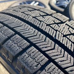 スタッドレス 155/65R14 東北6県無料配送対応‼️爆安‼️最終値下げ‼️②超バリ溝❗ 国産ブリジストン VRX ❗ アルミ付き 国産 タイヤ !!　スタットレスの画像