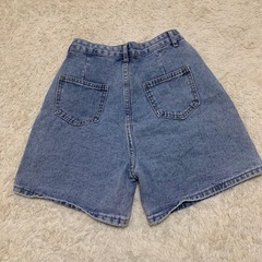 デニムショートパンツ ライトブルー Sサイズの画像