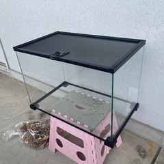 ガラスRuexue 大型 透明 ペットケージ(50x30x35)cmの画像