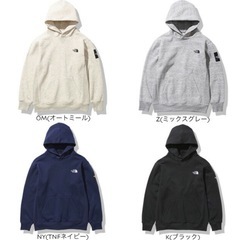 ノースフェイス スクエアロゴ フーディ スウェット トレーナーの画像