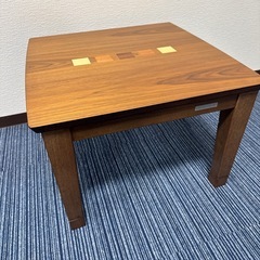 コイズミ KTR-3077 家具調コタツ　60×60cm小型　テーブル可能の画像