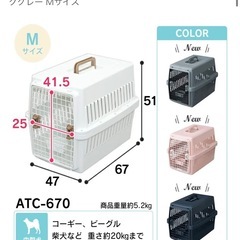 ※一度使用の美品‼︎  IRISオーヤマペットキャリーMサイズ中型犬用　ホワイト　定価8480円の画像