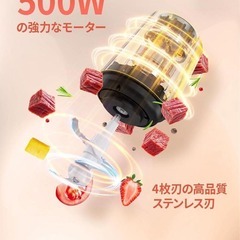 フードプロセッサー❣️2L大容量 500Wハイパワー1台5役 ステンレスボウルの画像