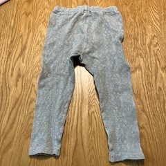 HOT BISCUITS ベビー用グレー レギンス　90の画像