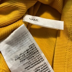 H&M オーガニックコットン Tシャツ マスタードイエロー92の画像