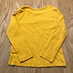H&M オーガニックコットン Tシャツ マスタードイエロー92の画像