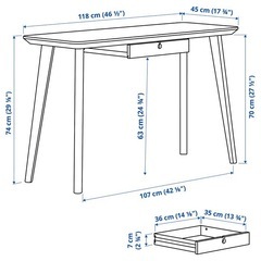 中古　IKEA LISABO デスク [あげます] の画像