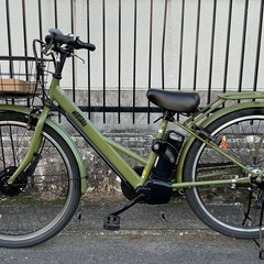 ◎今月PayPay10％還元中＜美品車＞NEOSAGE・ネオサージュ 27インチ・電動アシスト自転車・内装3段変速・グリーン・パンク無料修理券付の画像