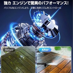 【新品未使用】超強力コードレス高圧洗浄機 バッテリー2個付きの画像